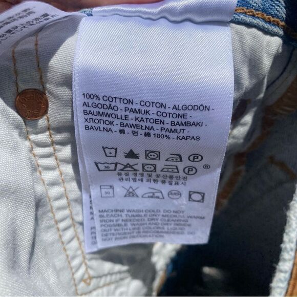 Levi’s 501 Cutoff Button Fly Grommet Detail Jean Shorts SZ 27 - Picture 12 of 12